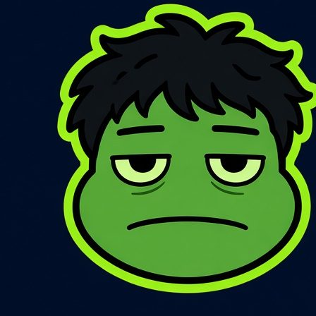Simple frog head icon.