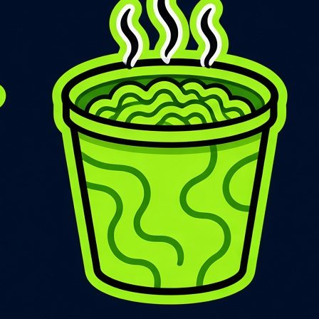 Instant noodle cup icon.